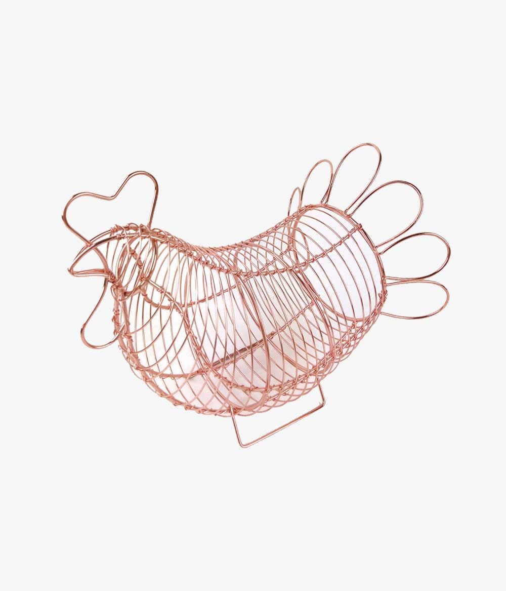 Porta Ovo de Metal Cobre