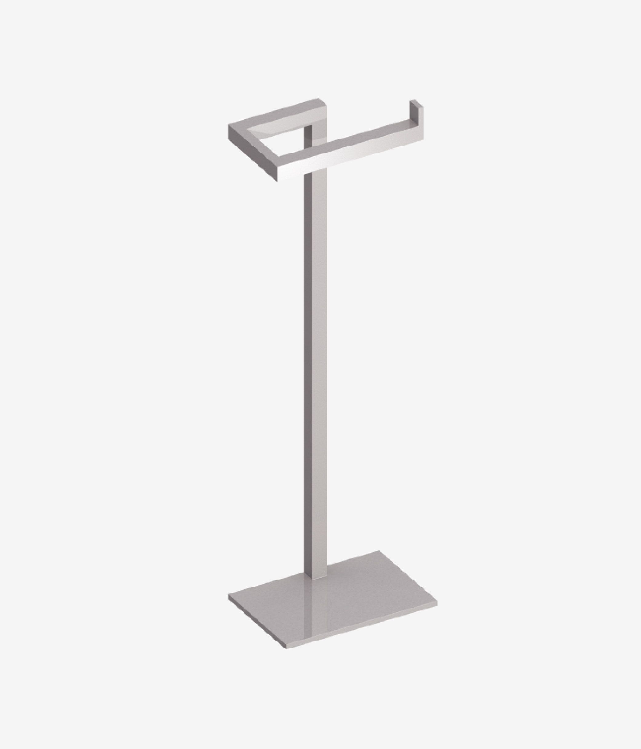 Porta papel higiênico inox simples Gris